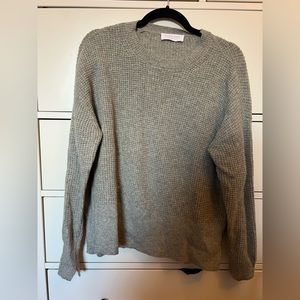 Everlane cashmere waffle sweater - grey